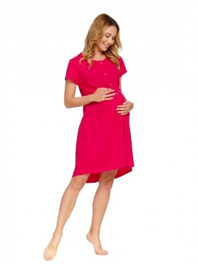 Maternity breastfeeding nightdress by DN (hot pink) 1
