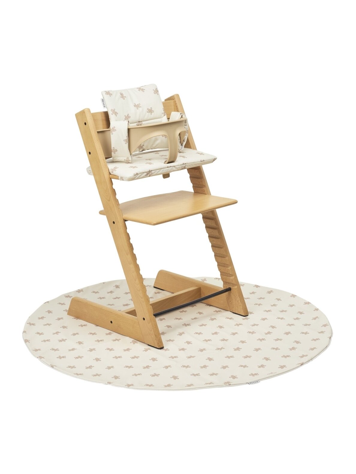 Highchair splat mat, Meyco Baby (Gingerbread soft sand) 3
