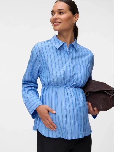 Blue striped maternity shirt Blue striped maternity shirt