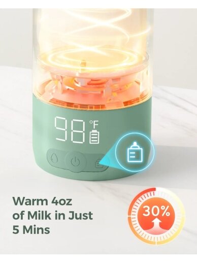 MOMCOZY uzlādējams mātes piena un ūdens sildītājs 2 MOMCOZY uzlādējams mātes piena un ūdens sildītājs 2