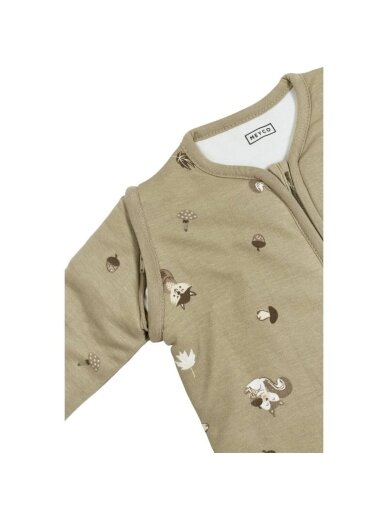 Sleeping bag with detachable sleeves 110 cm, TOG 2.5, Meyco (Forest Animals Sand) 1