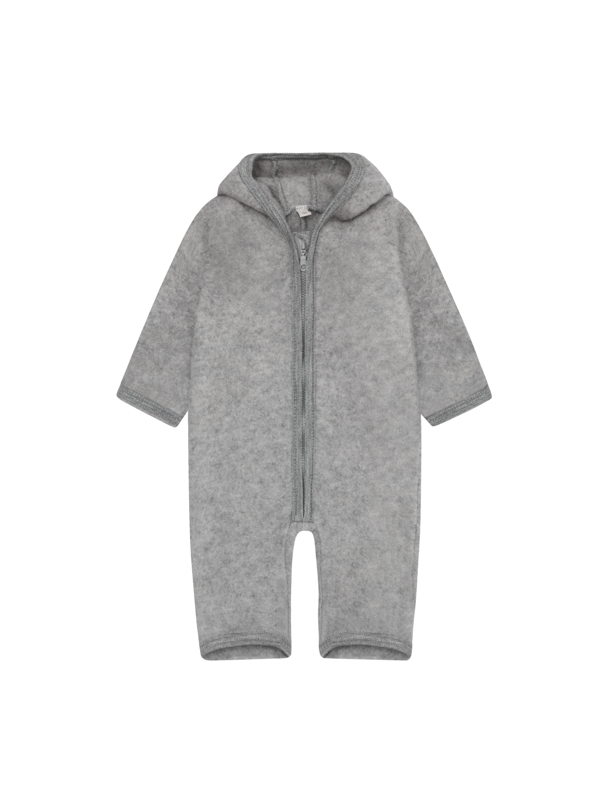 Huttelihut vilnas kombinezons zīdainim ar kapuci ar austiņām, Medium Grey Melange Huttelihut vilnas kombinezons zīdainim ar kapuci ar austiņām, Medium Grey Melange
