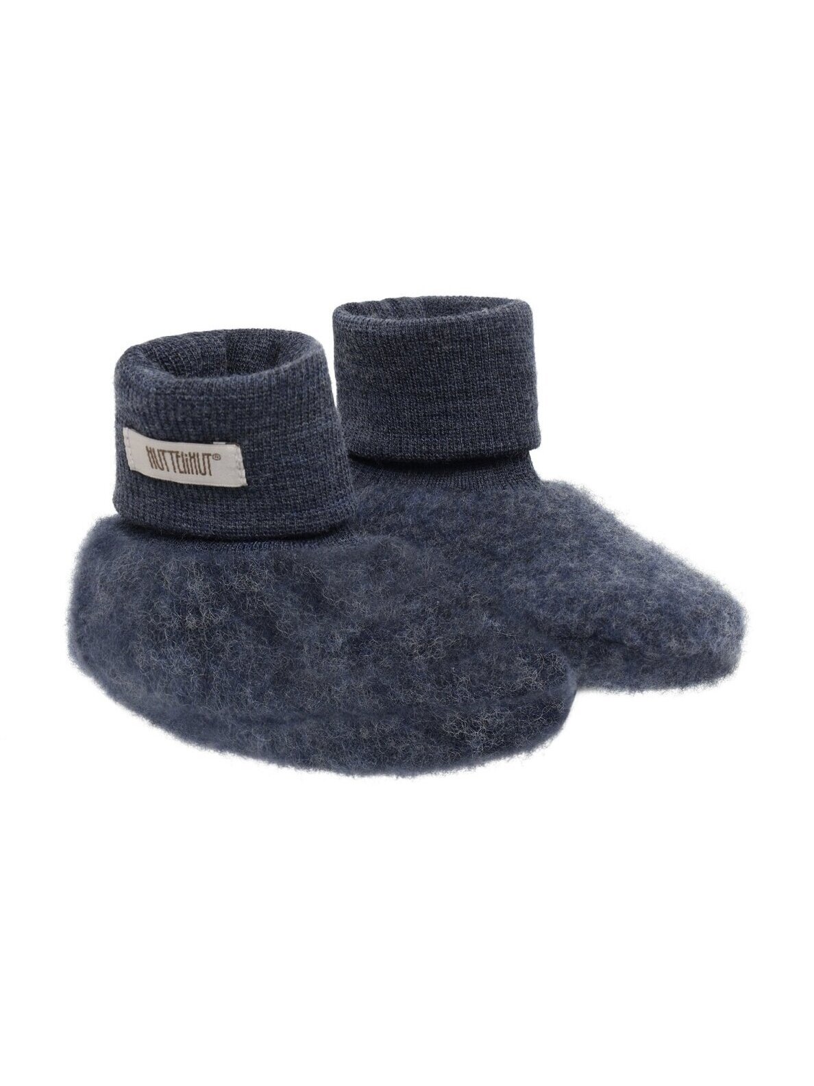 Huttelihut vilnas zābaciņi zīdainim, Ombre Blue Melange Huttelihut vilnas zābaciņi zīdainim, Ombre Blue Melange