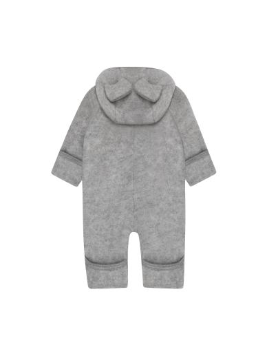 Huttelihut vilnas kombinezons zīdainim ar kapuci ar austiņām, Medium Grey Melange 2 Huttelihut vilnas kombinezons zīdainim ar kapuci ar austiņām, Medium Grey Melange 2