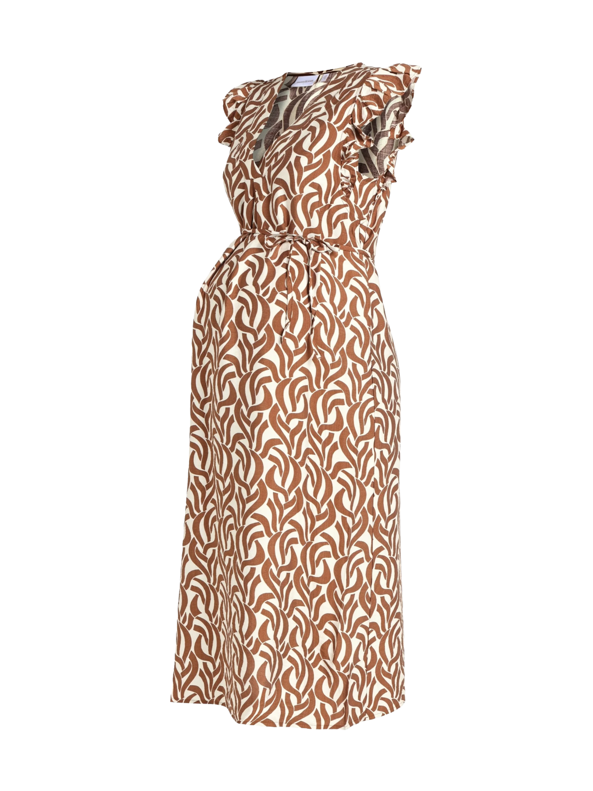 Viscose dress for pregnant  women MLGLORIA Mama;licious (Light brown)