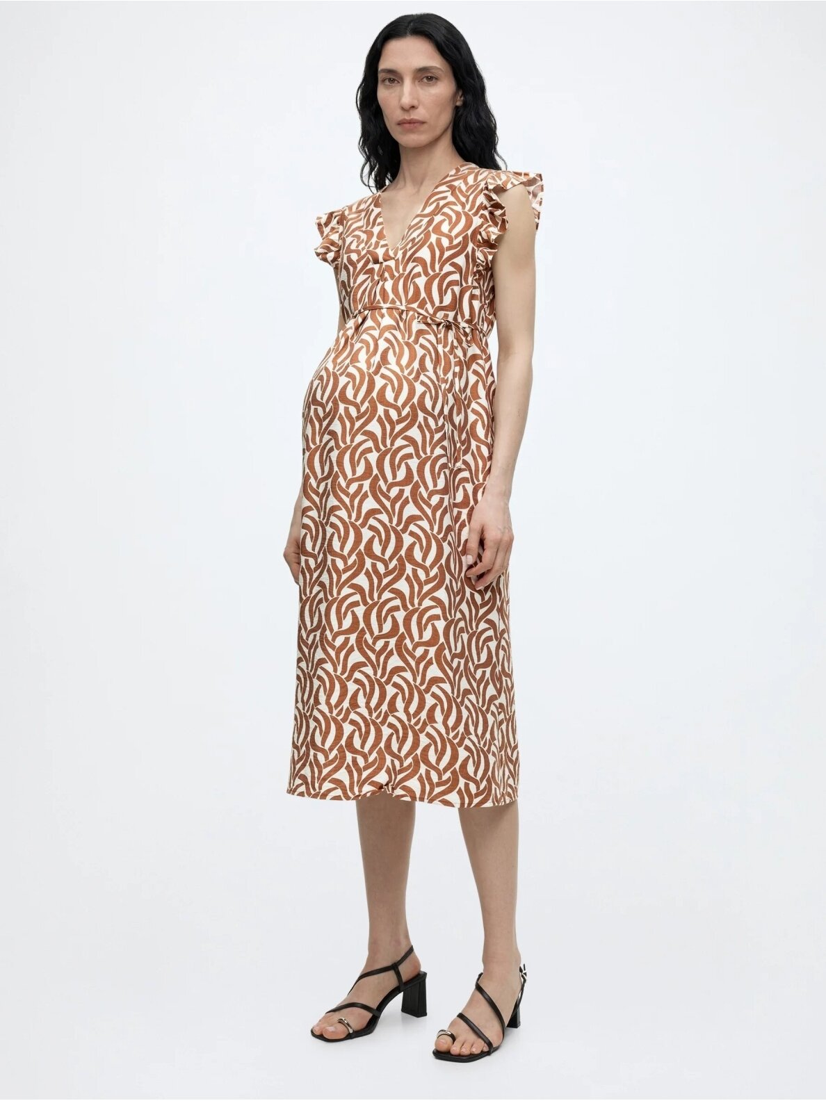 Viscose dress for pregnant women MLGLORIA Mama;licious (Light brown) 1 Viscose dress for pregnant women MLGLORIA Mama;licious (Light brown) 1