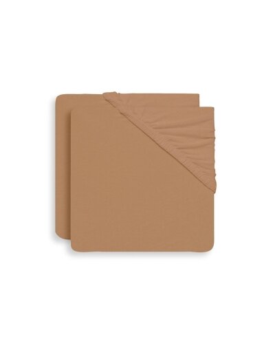 Palags ar gumiju 40/50x80/90cm 2gab., Jollein (Biscuit)