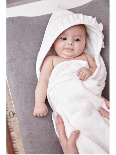 Zīdaiņu dvielis ar kapuci, 80x80, Meyco Baby (White)