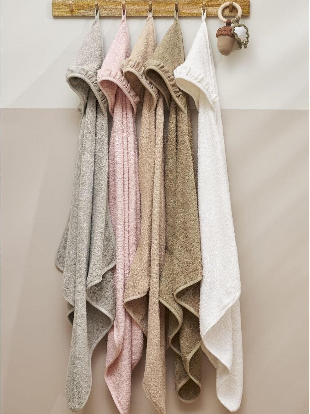 Meyco Baby froté dvielis ar kapuci, 80x80 cm, taupe 2