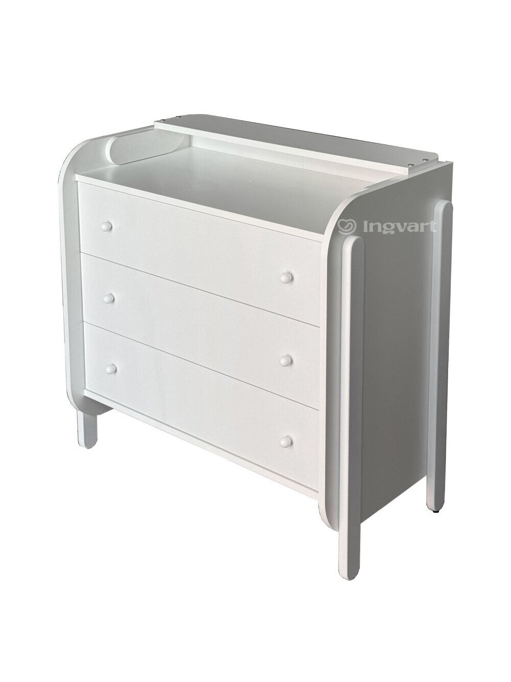 NIKA Dresser with Changing Table, White NIKA Dresser with Changing Table, White