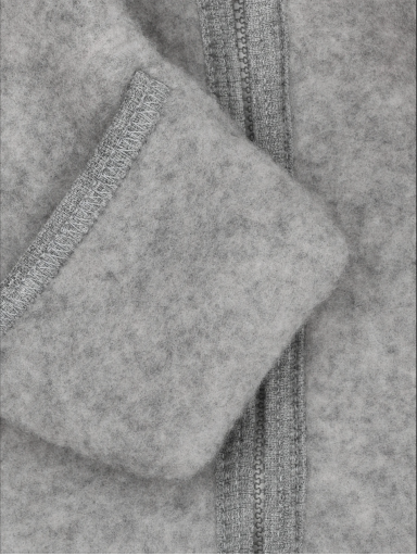 Huttelihut vilnas kombinezons zīdainim ar kapuci ar austiņām, Medium Grey Melange