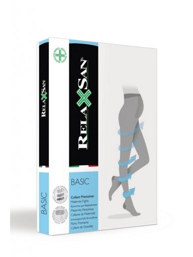 Kompresijas zeķubikses grūtniecēm RelaxSan, Basic, 18-22 mmHg, Bēšs