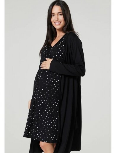 Maternity & Nursing labour nightdress by CC (black) 5
