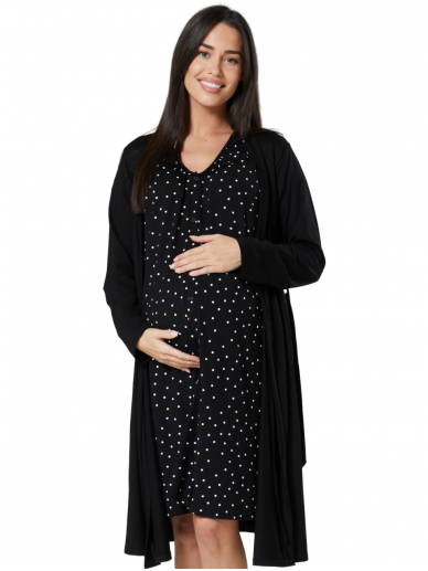 Maternity & Nursing labour nightdress by CC (black)