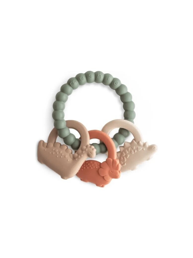 Teething Ring, Mushie (Dino) Teething Ring, Mushie (Dino)