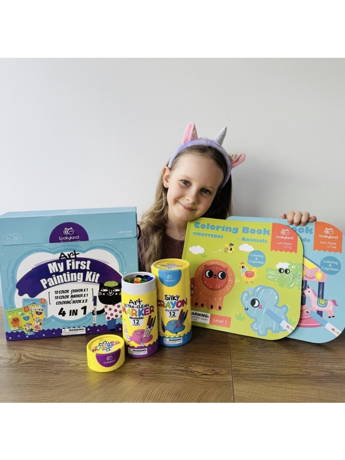 My First Painting Kit 4-in-1 Creative Set, 26 pcs, Tookyland 1