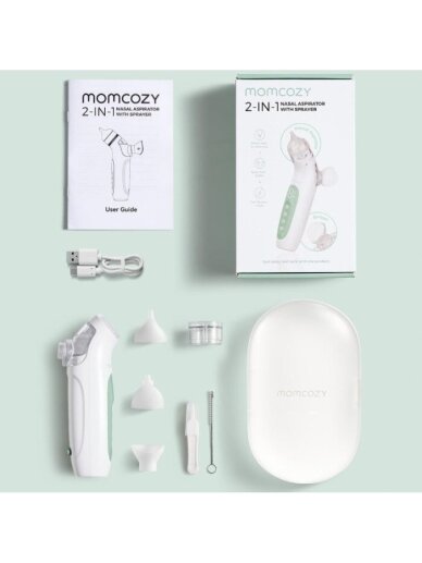 MOMCOZY elektriskais deguna aspirators 2in1 ar BREEZYCLEAR uzgali 5