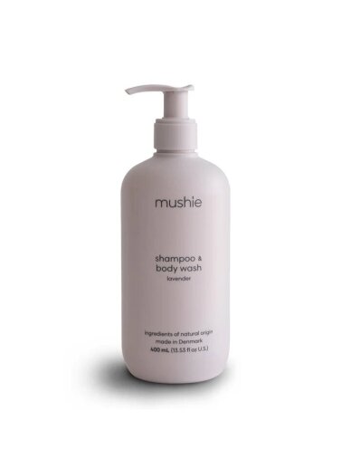 Mushie bērnu šampūns un dušas želeja Lavender, 400 ml Mushie bērnu šampūns un dušas želeja Lavender, 400 ml