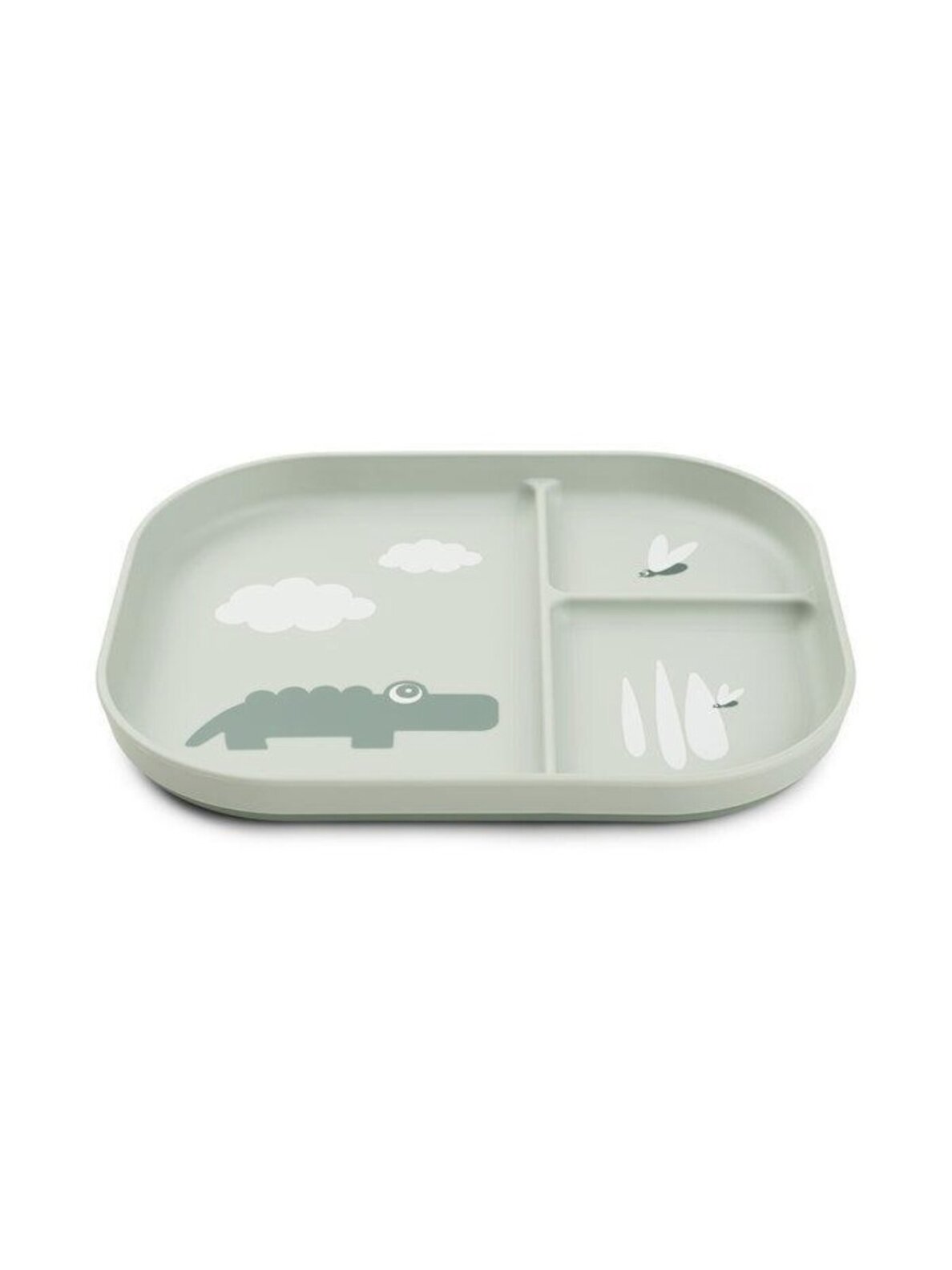 Foodie compartment plate, Done by Deer (Croco Green) 1