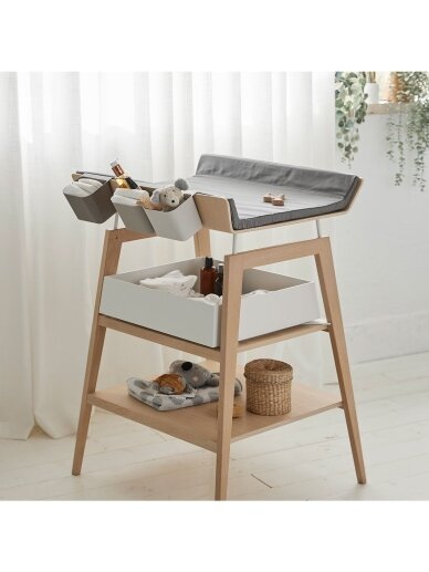 LEANDER LINEA™ CHANGING TABLE W. FOAM CUSHION, BEECH 5
