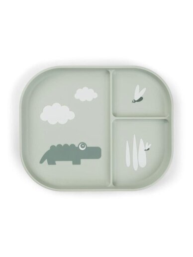 Foodie compartment plate, Done by Deer (Croco Green) Foodie compartment plate, Done by Deer (Croco Green)