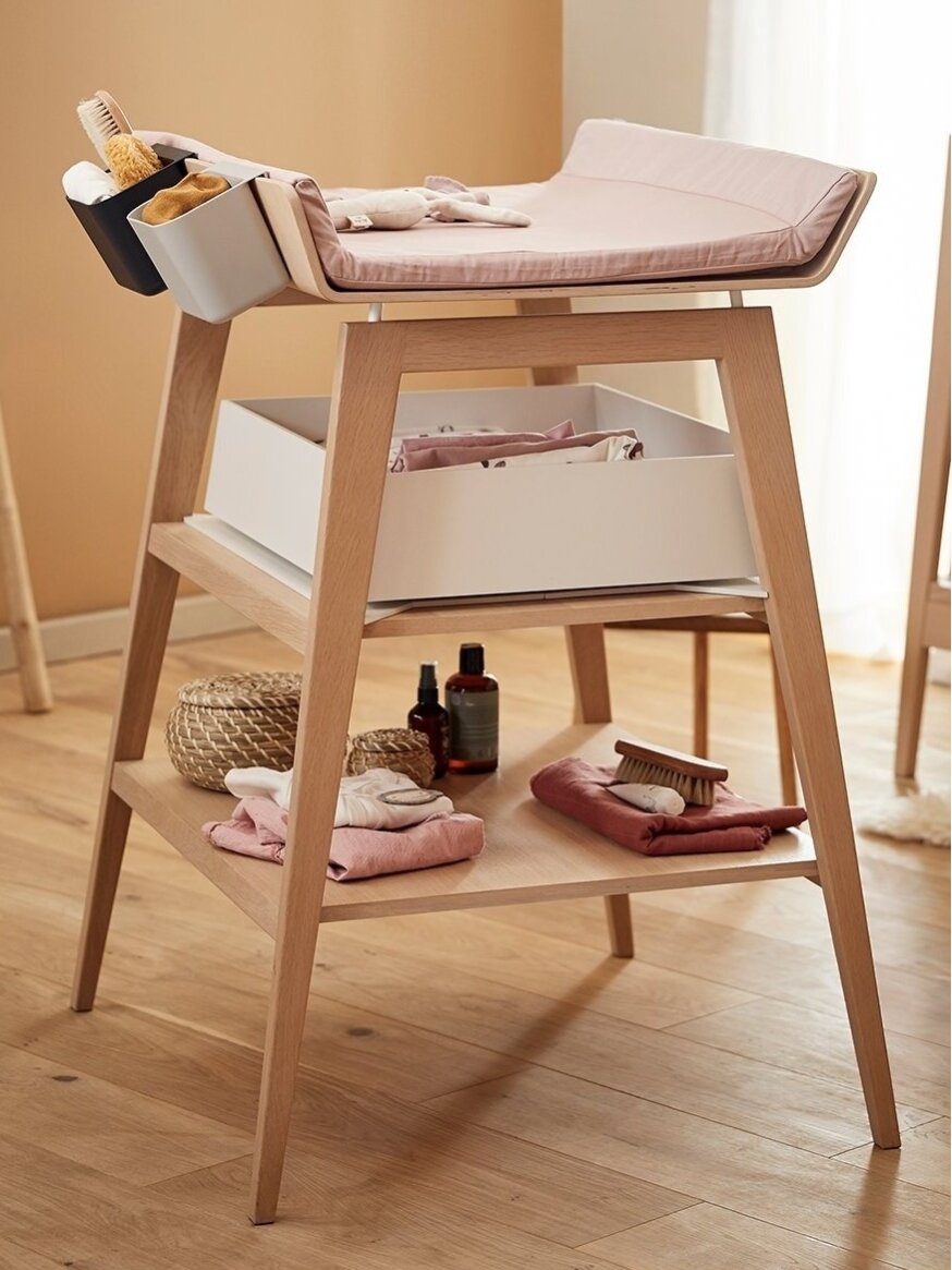 LEANDER LINEA™ CHANGING TABLE W. FOAM CUSHION, BEECH 1