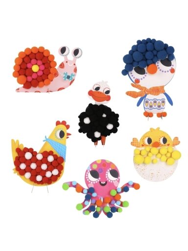 Bērnu uzlīmju mākslas komplekts 4in1, Tookyland