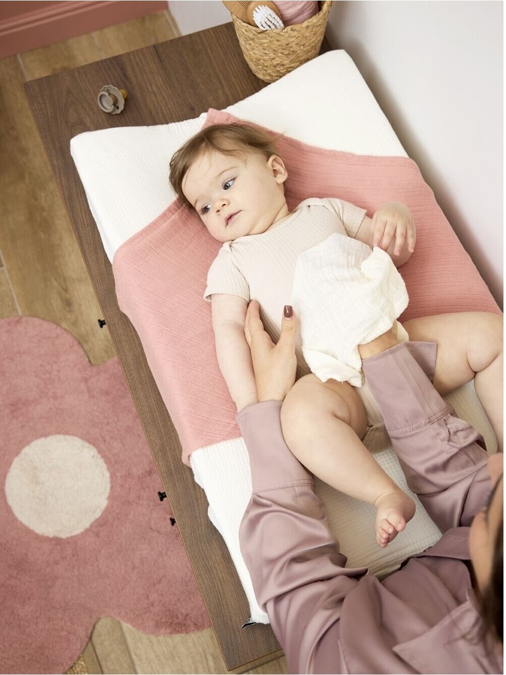Muslin diapers set, 3 pcs. 30x30, Meyco Baby soft rose/rose/naturel 1 Muslin diapers set, 3 pcs. 30x30, Meyco Baby soft rose/rose/naturel 1