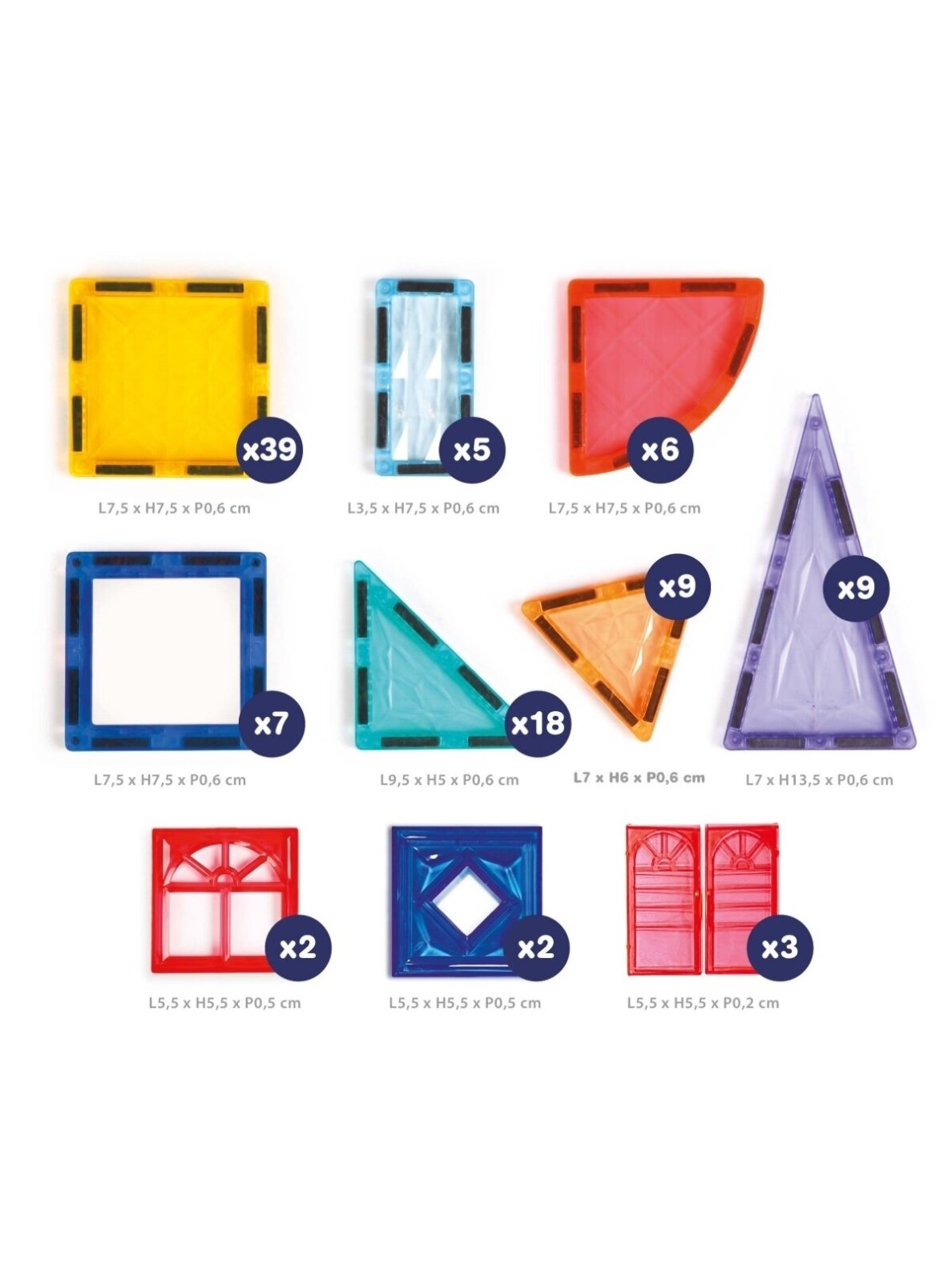 Magnētiskais konstruktoru komplekts XXL, 100 detaļas, LUDI 3