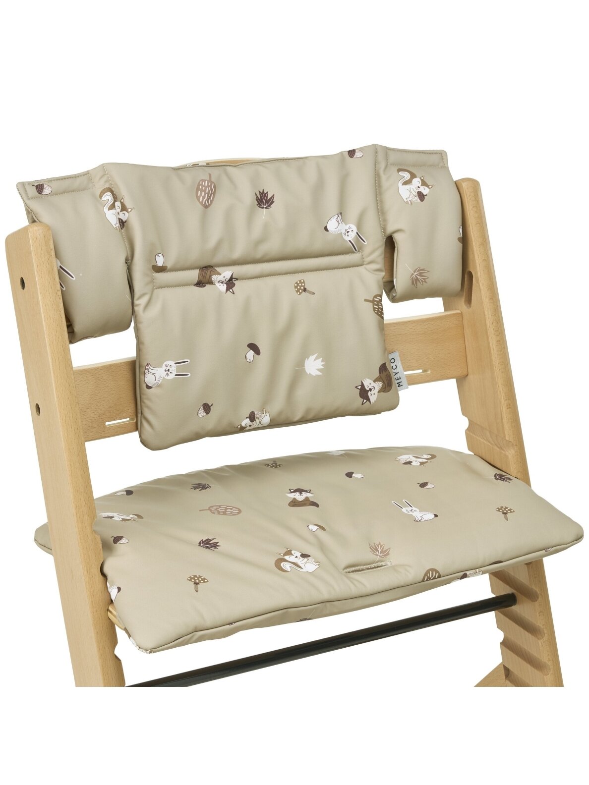 Highchair cushion for growth chair, Meyco Baby (Forest animal sand) 4 Highchair cushion for growth chair, Meyco Baby (Forest animal sand) 4