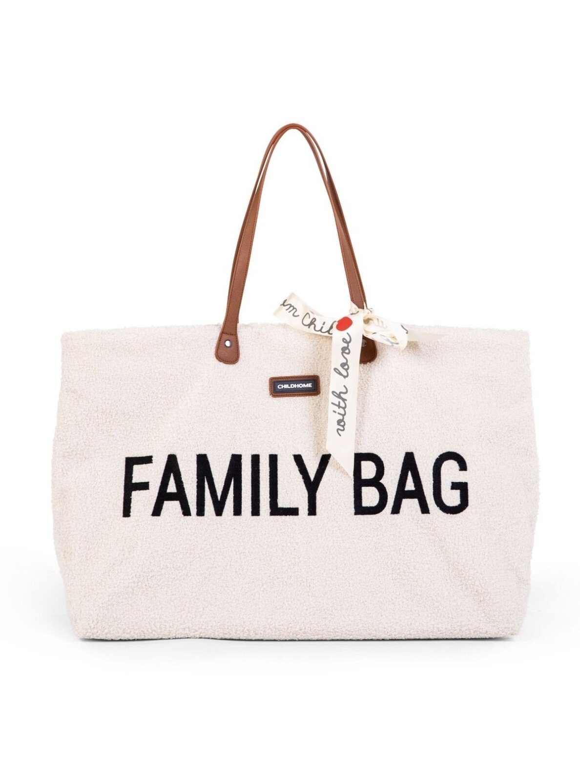 Ģimenes soma Family Bag, Teddy Off White, CHILDHOME Ģimenes soma Family Bag, Teddy Off White, CHILDHOME