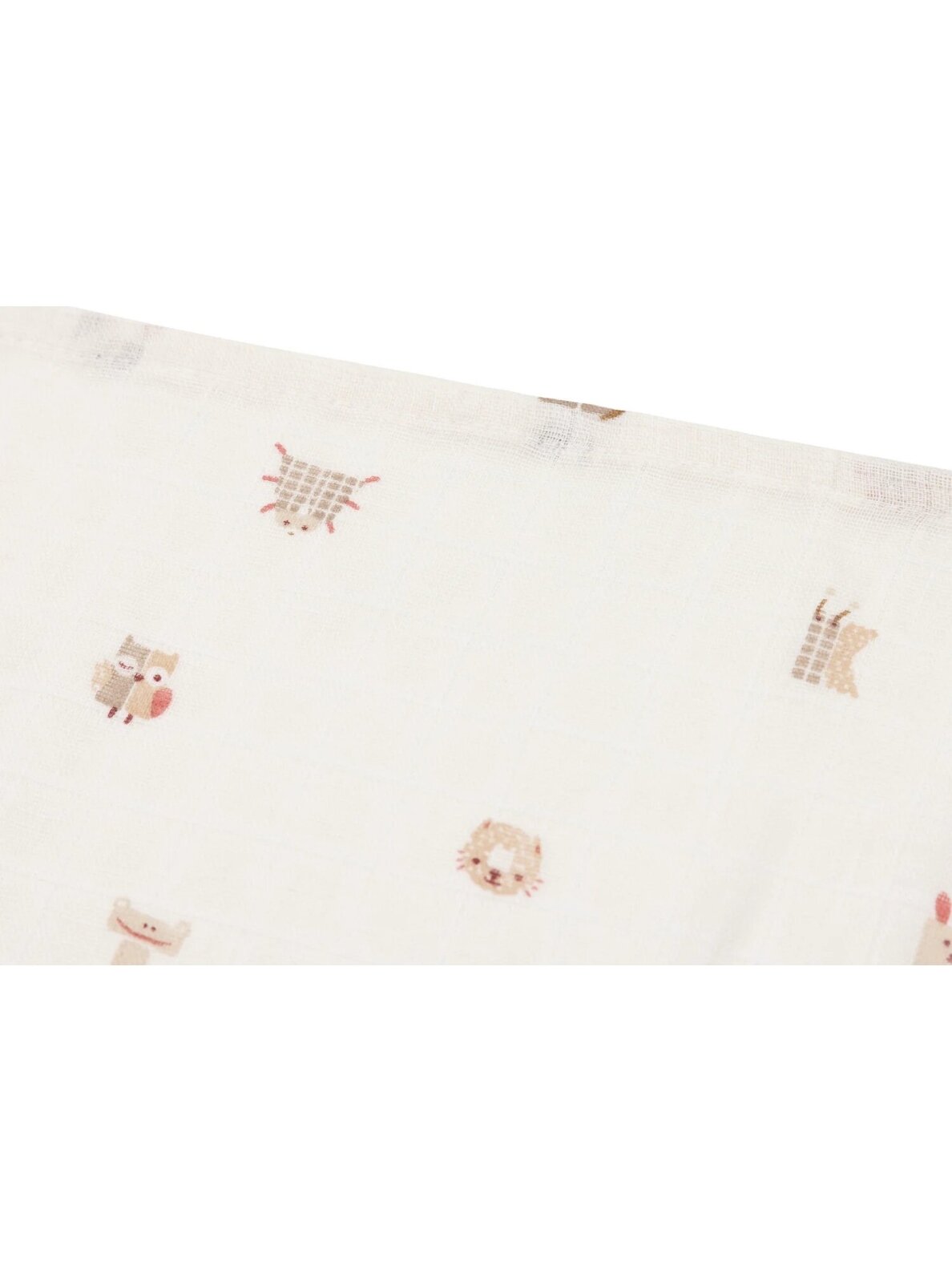 Gauze (muslin) diaper set, 3pcs., 70x70 Jollein Animal friends 2 Gauze (muslin) diaper set, 3pcs., 70x70 Jollein Animal friends 2