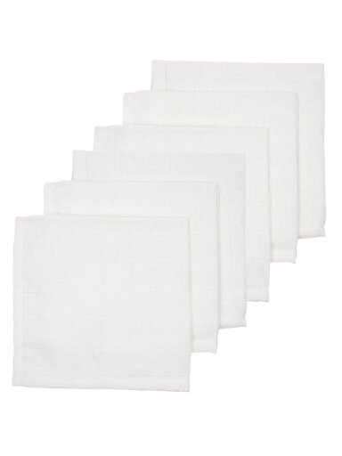 Muslīna autiņš 30x30, 6 gab., Meyco Baby (White)