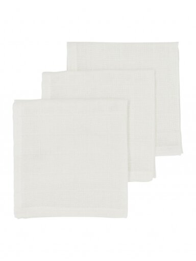 Muslin diapers set, 3 pcs. 30x30, Meyco Baby (uni white)