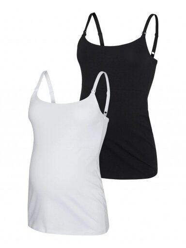 Barošanas topiņš apakškrekls, 2gab. Mama;licious (Black/white)