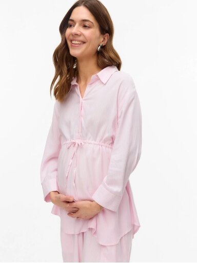 Blūze grūtniecēm MLNICOLA, 3/4 , Mama;licious (Pink/white)