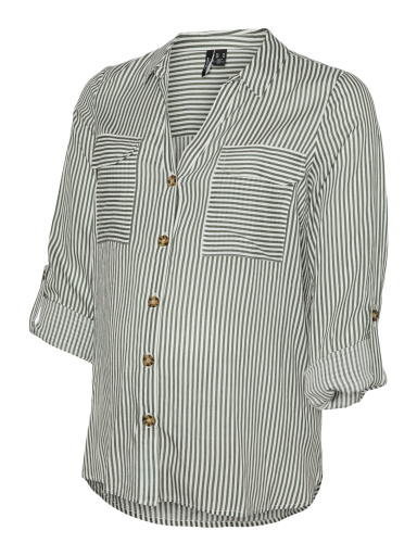 Blūze grūtniecēm VMMBUMPLY, Vero Moda (White/green) Blūze grūtniecēm VMMBUMPLY, Vero Moda (White/green)