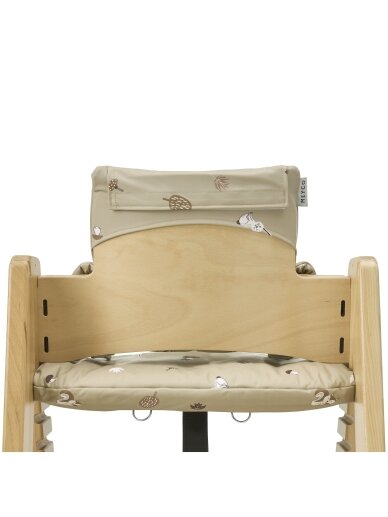 Highchair cushion for growth chair, Meyco Baby (Forest animal sand) 6