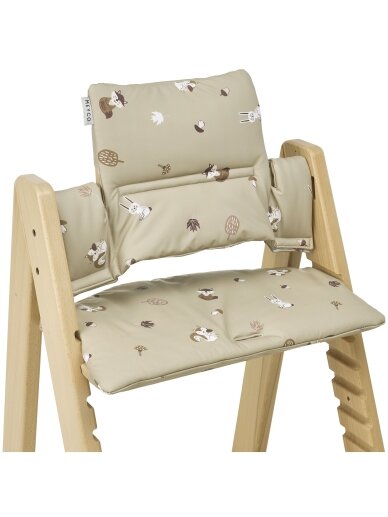 Highchair cushion for growth chair, Meyco Baby (Forest animal sand) 5 Highchair cushion for growth chair, Meyco Baby (Forest animal sand) 5