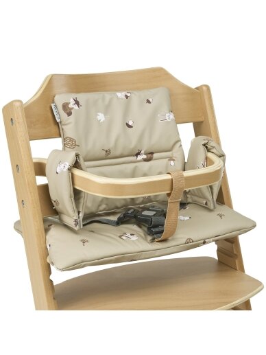 Highchair cushion for growth chair, Meyco Baby (Forest animal sand)