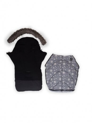 Footmuff Shiny Nylon Snow Flakes, Kikkaboo 2 Footmuff Shiny Nylon Snow Flakes, Kikkaboo 2