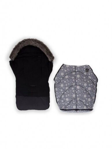 Footmuff Shiny Nylon Snow Flakes, Kikkaboo 3 Footmuff Shiny Nylon Snow Flakes, Kikkaboo 3