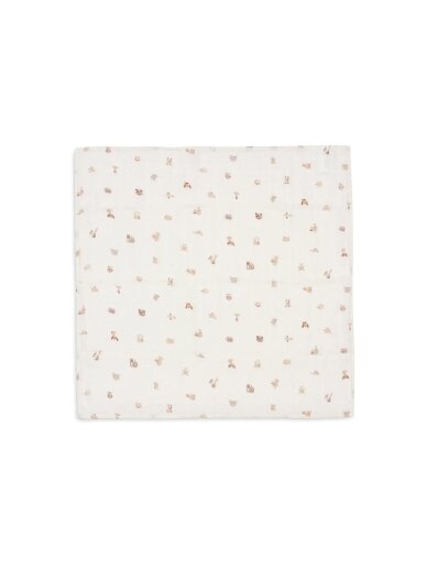 Gauze (muslin) diaper set, 3pcs., 70x70 Jollein Animal friends