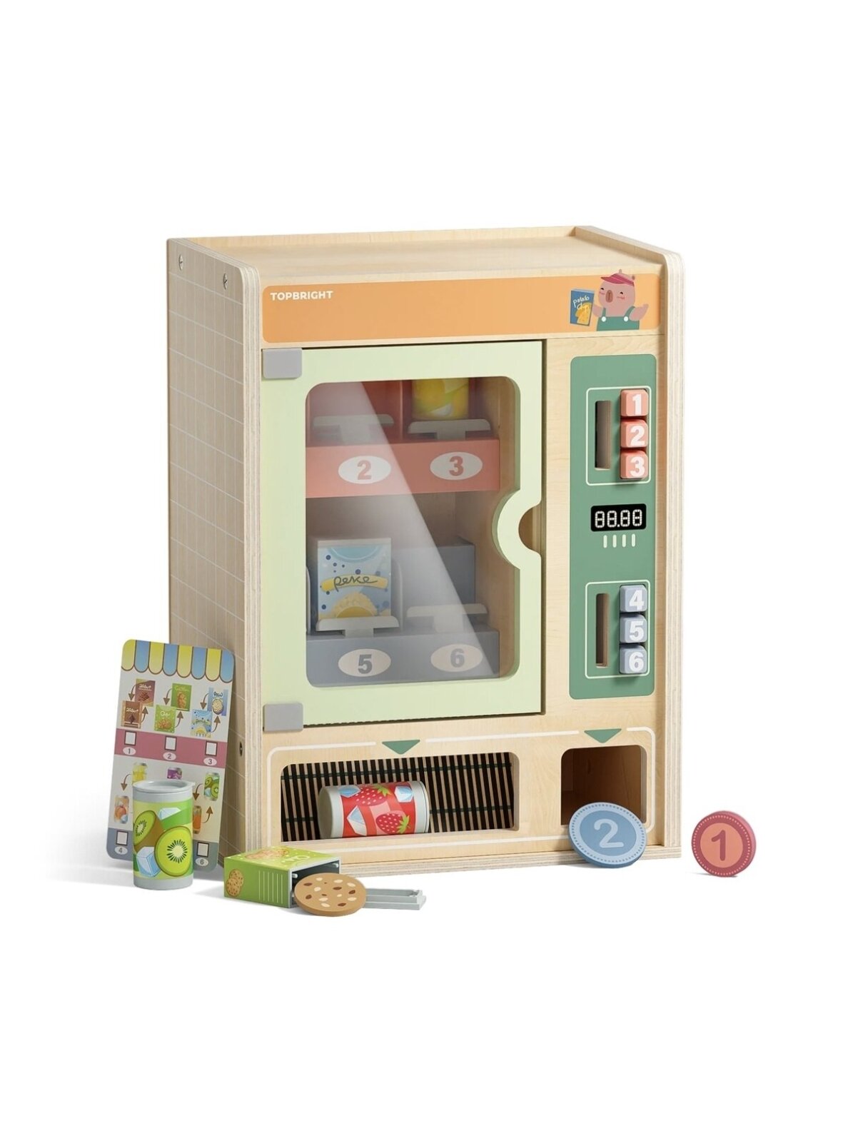 Shop & Go Wooden Vending Machine, Top Bright