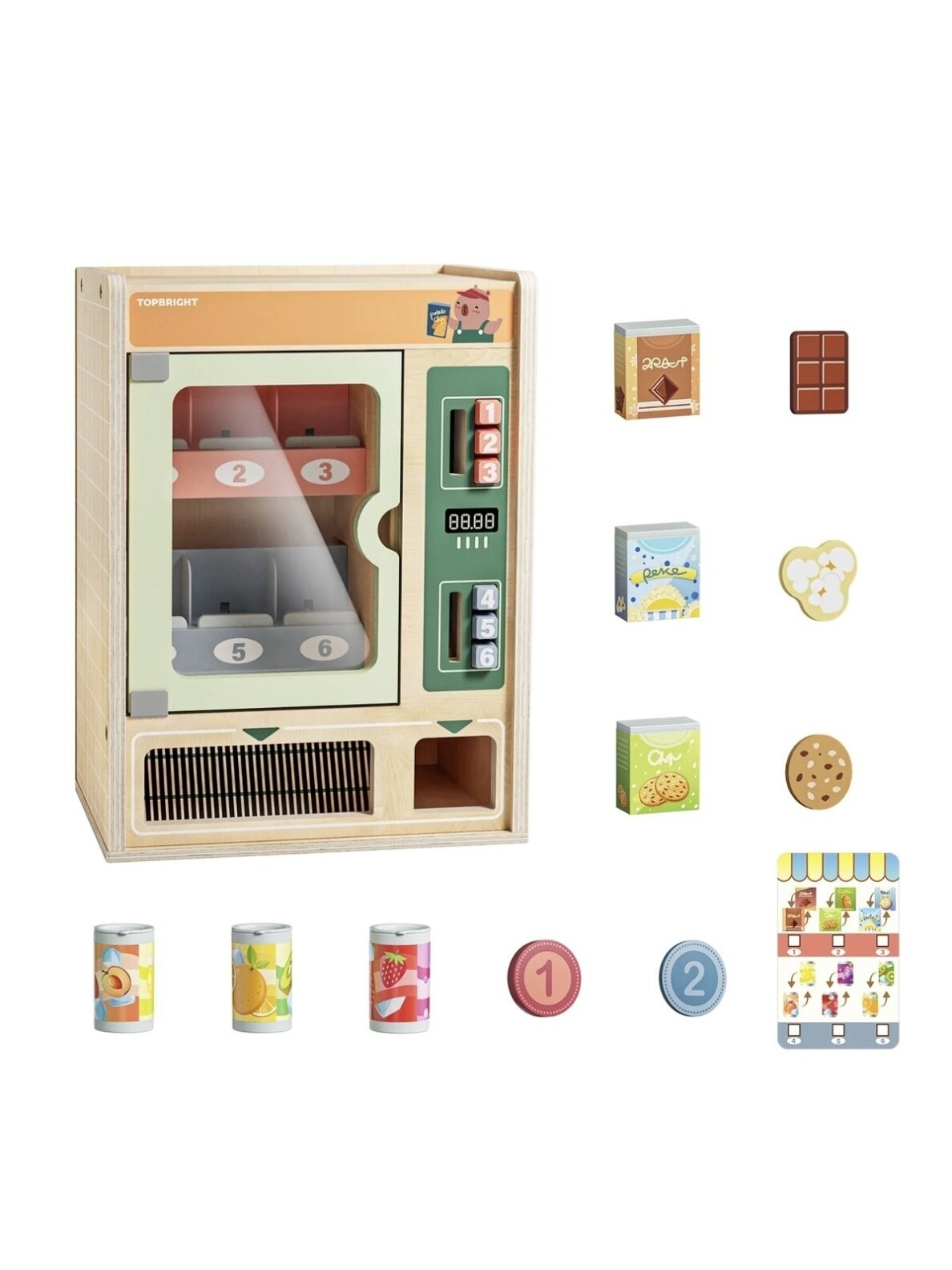 Shop & Go Wooden Vending Machine, Top Bright 1 Shop & Go Wooden Vending Machine, Top Bright 1