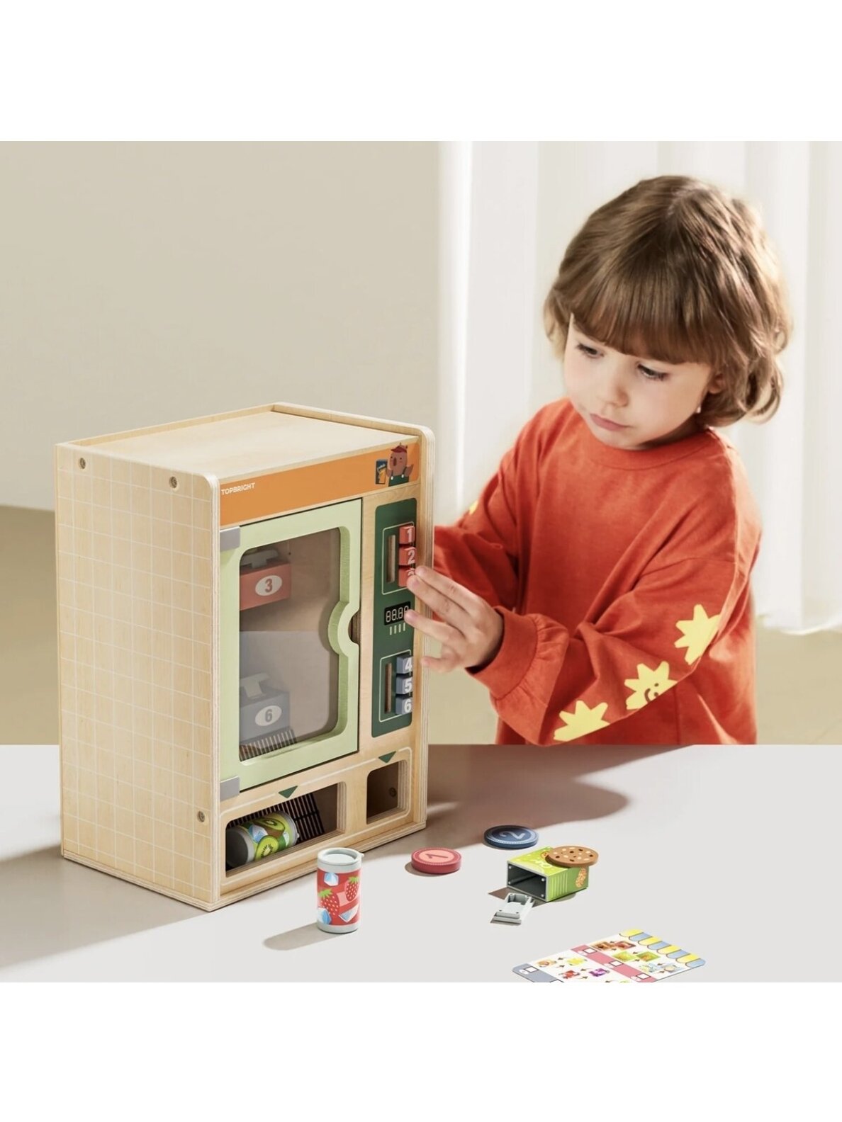 Shop & Go Wooden Vending Machine, Top Bright 2