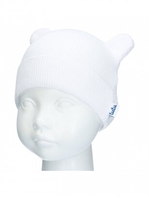 TuTu organic cotton hat with ears (white)