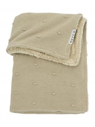 Blanket 75x100, Knots Fleece, Meyco Baby, (sand)