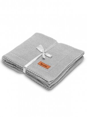 Knitted Blanket, 80x100, by Sensillo (grey)