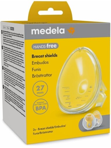 Krūšu aizsargi Medela hands free 2gab.  27mm